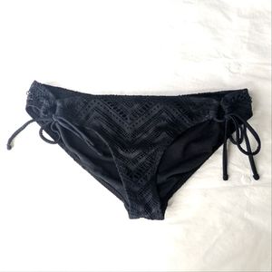 🎄 Op EUC crochet swim bikini bottoms side ties 7-9 Medium Jr black